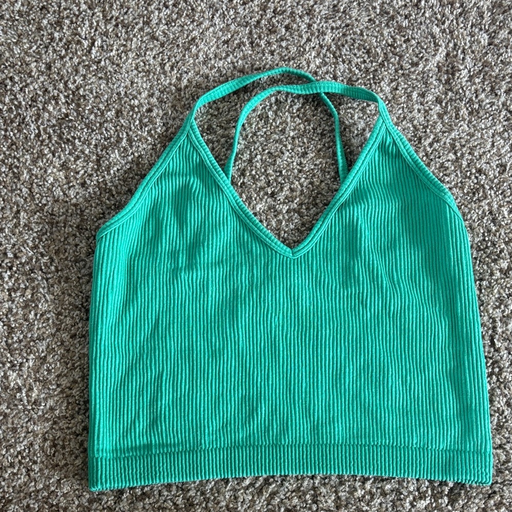 Arizona Jean Company Teal Ribbed Tank Top